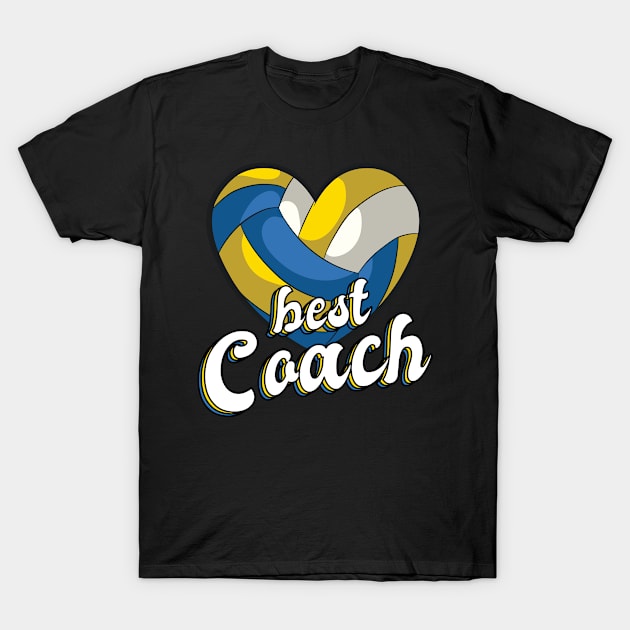 Best Coach Beach Volleyball T-Shirt by Anassein.os